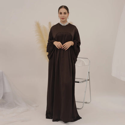 Modest Loose Muslim Dress Abaya Eid Ramadan Elegant With Pocket for Women, Comfortable Fit, Stylish Design, Perfect for Prayer and Daily Wear, Various Colors Available