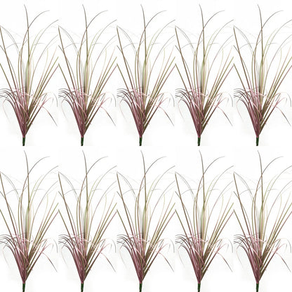 Artificial Green Grass Bush Set - PVC Material, 10 Piece Decorative Faux Reeds for Home, Outdoor, and Exhibition Use, Perfect for Floor Display and Simulated Grasslands