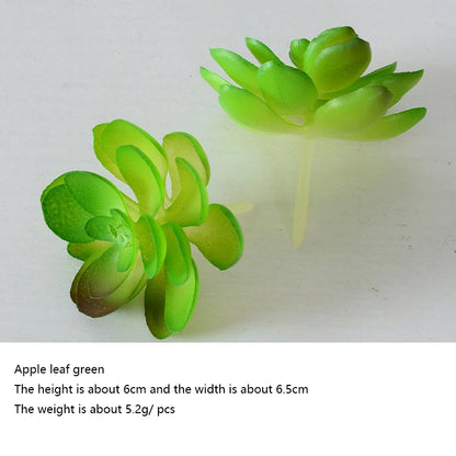 12pcs PVC Artificial Succulents Set - Flocking Fake Green Plants for Home, Office, Desktop Bonsai Decor, Miniature Potted Flowers, Fairy Garden Accessories