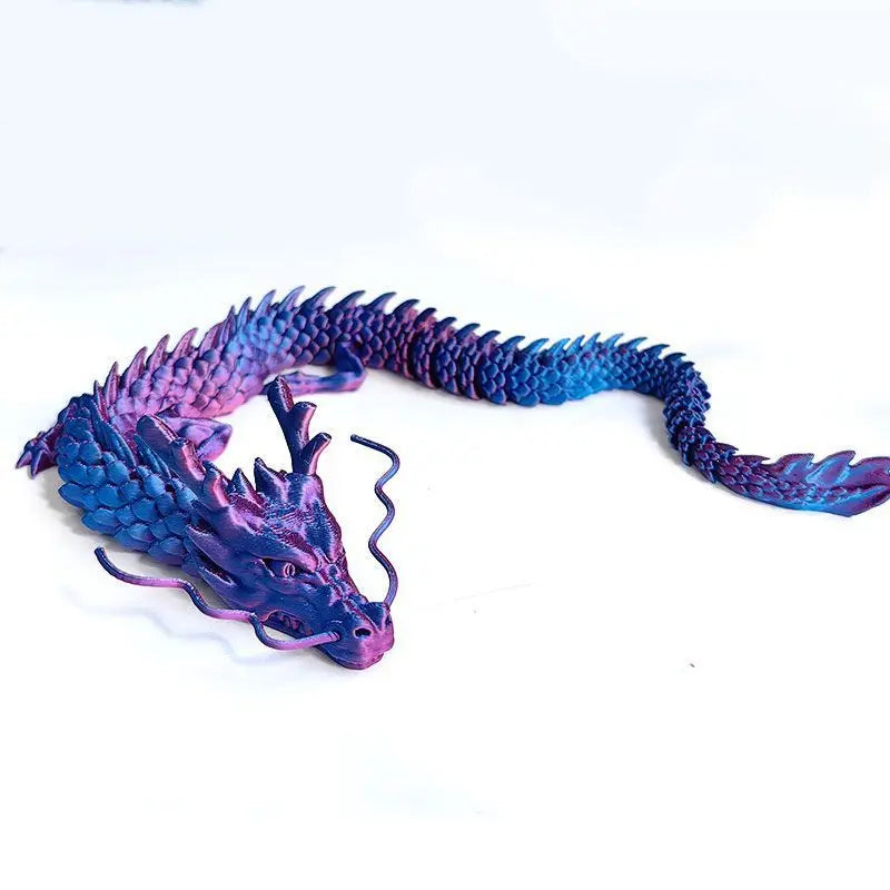 3d printed luminous chinese loong flexible dragon figurine home decoration gifts