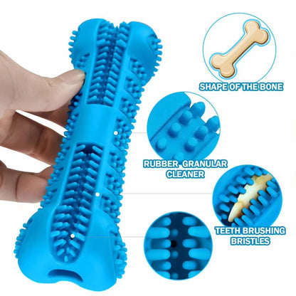 Soft Rubber Dog Toothbrush Chew Toy, 360° Cleaning for Small Dogs, Safe and Durable Dental Care Aid, Non-Toxic Rubber, Anxiety Relief, Indoor Outdoor Use