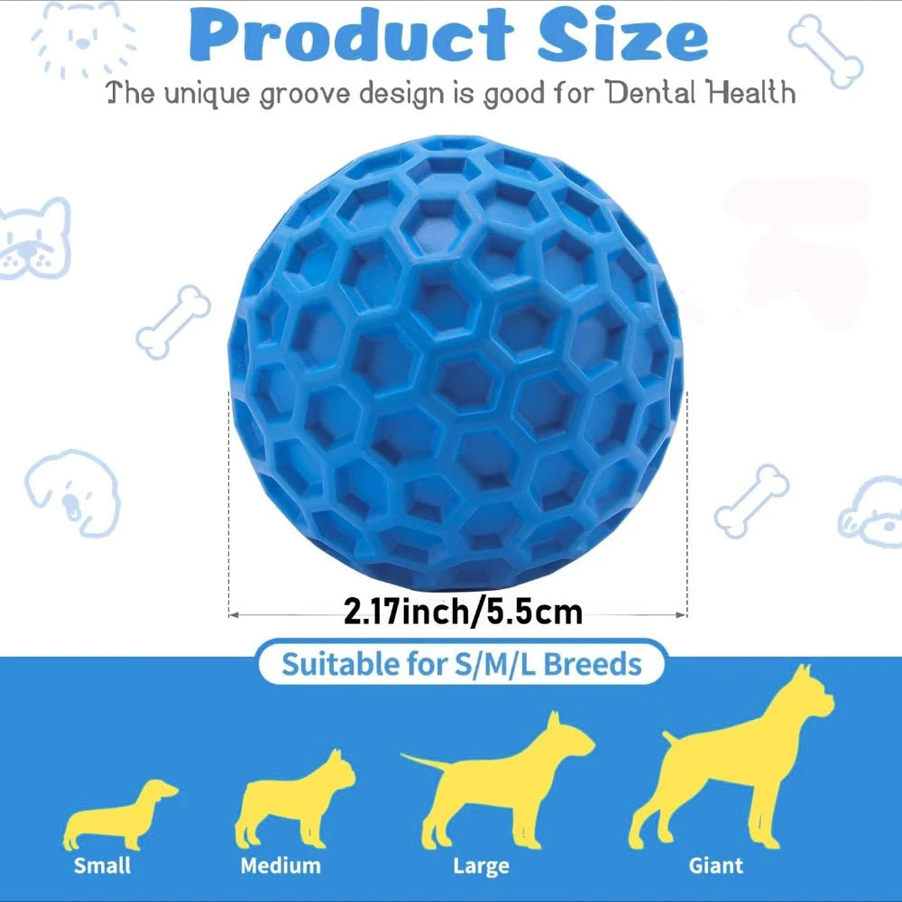 durable dog ball set, non-toxic rubber chew toys for aggressive chewers, teething puppies, fetch, interactive play, easy-to-clean pet balls for active playtime