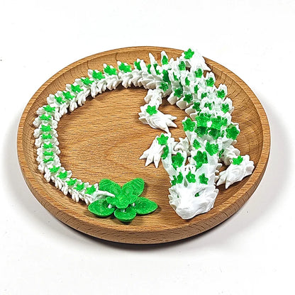 3D Printed Crystal Dragon Fidget Toy Cherry Blossom Decor Gift for Boys 2025
