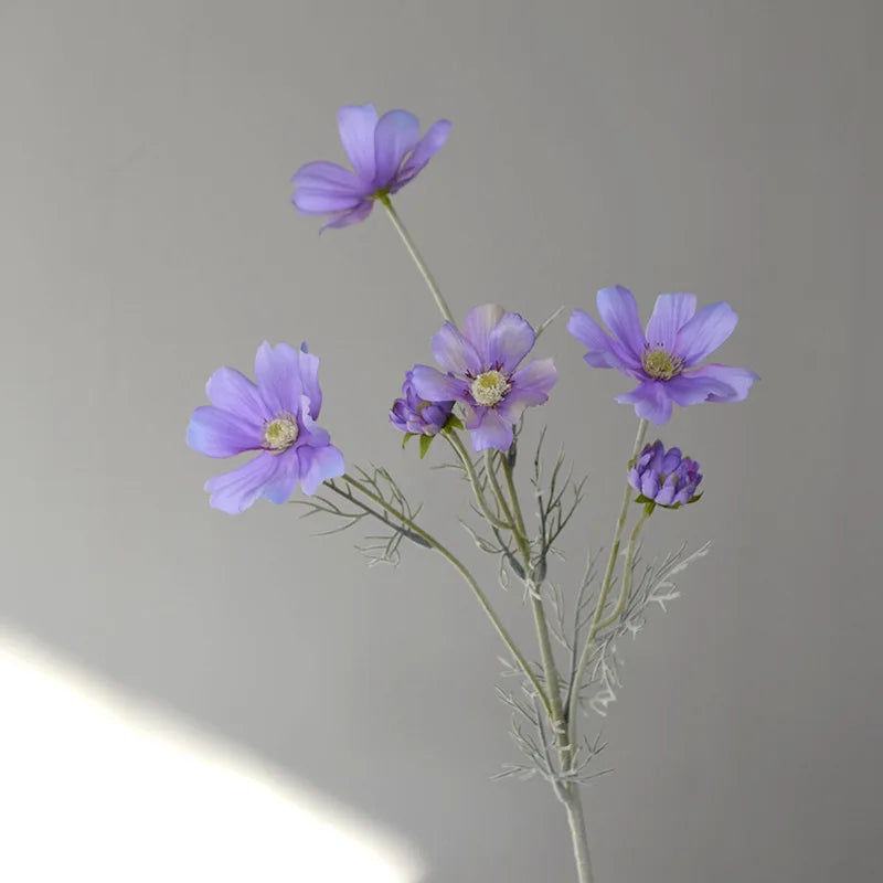 artificial gerbera daisy flower 60cm white silk stem for home, wedding, table, indoor decor - perfect for anniversary, baby shower, bridal party, birthday, housewarming