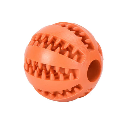 Interactive Small Dog Chew Toy, 5cm Tough Rubber Ball, Tooth Cleaning, Treat Dispenser, Durable TPR for Play and Exercise, Perfect Indoor Outdoor Fun Gift for Pet Lovers