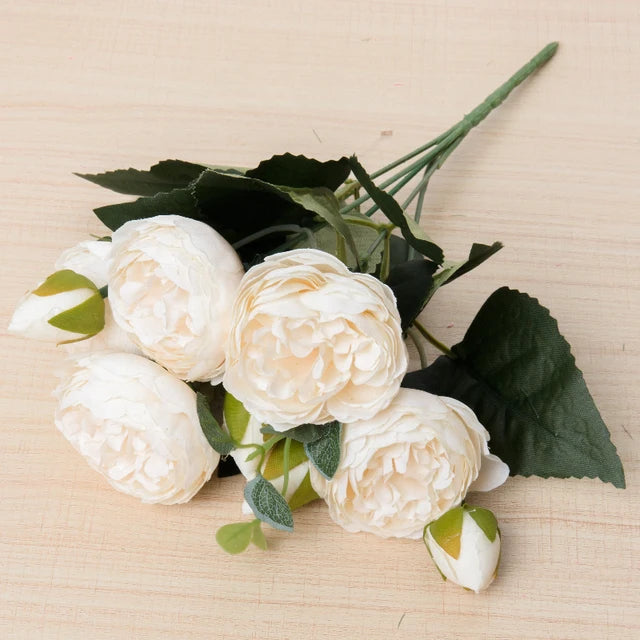 silk peony rose artificial flower bouquet for wedding, home decor, bridal props, indoor events, gift arrangement, photography backdrop, versatile floral accent