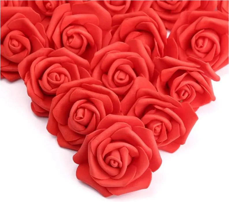 artificial soft foam rose heads - pe material blooms for wedding, party, home decor, diy crafts, floral arrangements, baby showers, indoor use, white & pink petals
