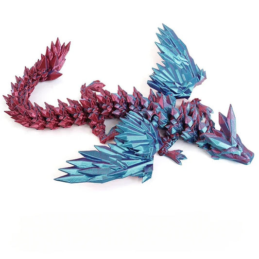 3D Dragon Rotatable Articulated Dragon Egg Kid Gifts Realistic Dragon Statue for Landscaping Decoration Printed Figures Animals
