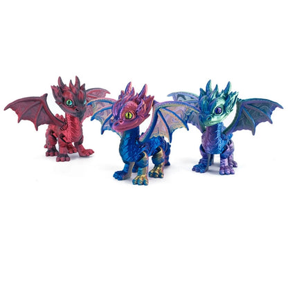 3D Printed Dragon Fidget Toy Articulated Demon Figurine Statue Gift