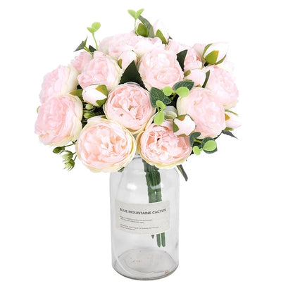 Silk Peony Rose Artificial Flower Bouquet for Wedding, Home Decor, Bridal Props, Indoor Events, Gift Arrangement, Photography Backdrop, Versatile Floral Accent