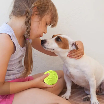 Squeaky Dog Chew Ball, Durable Latex, Interactive Toy for Small to Large Breeds, Great for Outdoor Activities, Non-Toxic, Ideal for Fetch and Play, Promotes Exercise and Fun