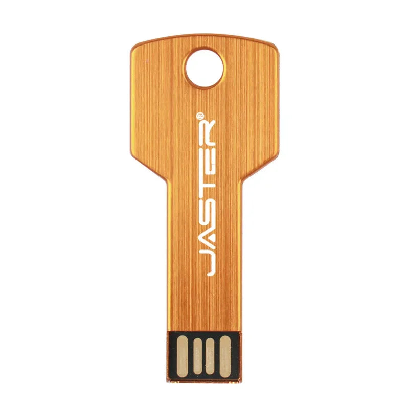 usb 2.0 key shape flash drive, waterproof metal pen drive, 4gb-64gb memory stick, portable data storage for business and personal use