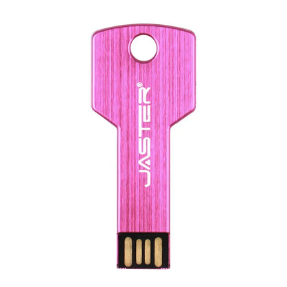 USB 2.0 Key Shape Flash Drive, Waterproof Metal Pen Drive, 4GB-64GB Memory Stick, Portable Data Storage for Business and Personal Use