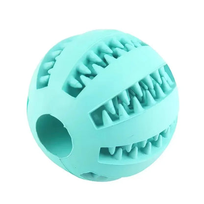 Interactive Rubber Dog Toy Ball - Non-Toxic, Bite & Chew Resistant - Cleans Teeth, Dispenses Treats - Durable Training & Play Accessory for Small Dogs