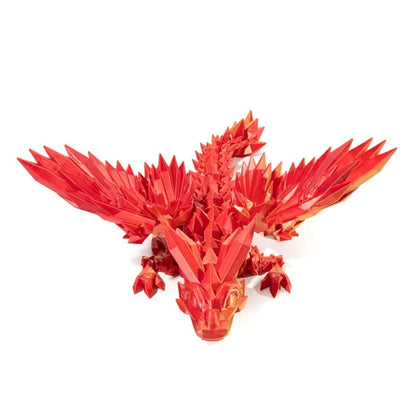 30cm 3D Printed Dragon in 13cm Egg Crystal Dragon Figurine for Kids 6+