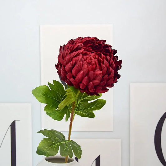Artificial Flower Chrysanthemum Big Flower Head Core Chrysanthemum Wedding Wedding Decoration Home Decoration Photography Props