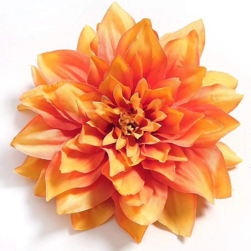 artificial dahlia & chrysanthemum flower heads, 5/10pcs, 15cm, silk diy home decor, bridal bouquet accessories, party, anniversary, indoor decoration