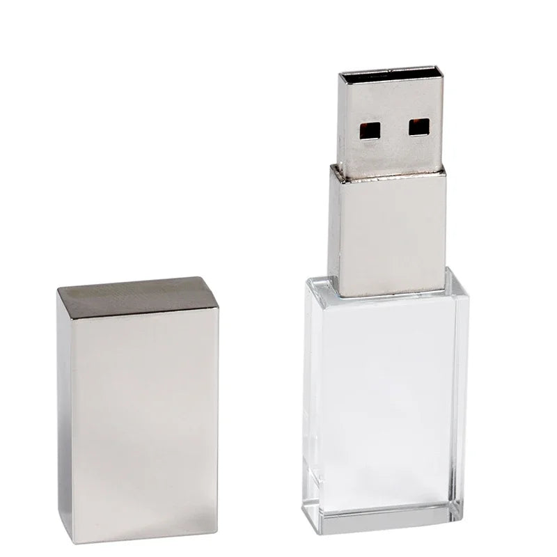 usb flash drive 128gb crystal design, waterproof memory stick, rose gold usb 2.0 thumb drive, stylish storage for business gifts & data transfer, 16gb 32gb 64gb options