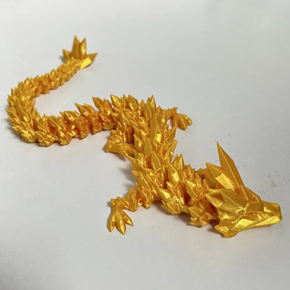 3D Printed Antistress Dragon Fidget Toy Rotatable Articulated 30cm Colors