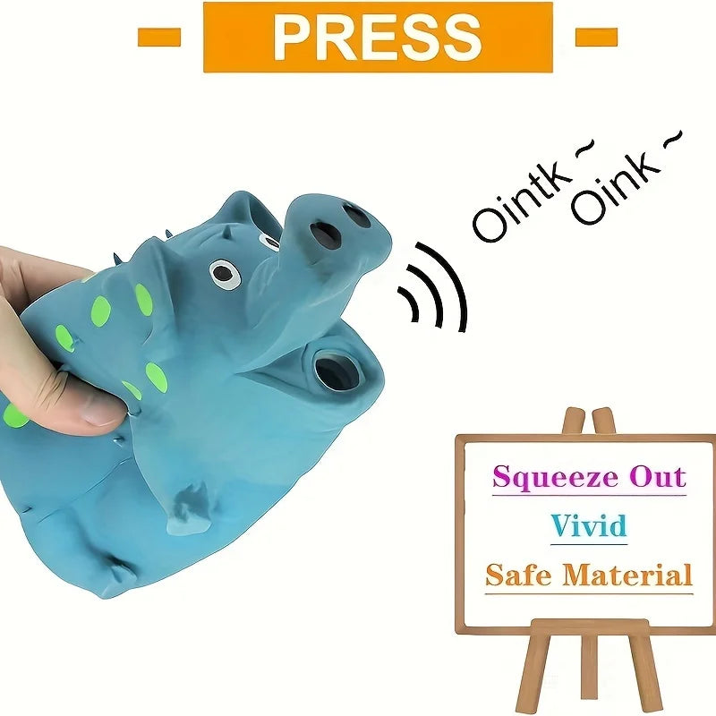 latex pig dog toy with squeaker, durable chew for medium to large dogs, bite resistant, teeth cleaning, indoor/outdoor play, engaging and fun for active pets