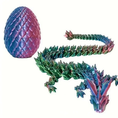 1PCS 3D Printed Dragon Egg Full Joint Model Movable Jewelry Toy Game
