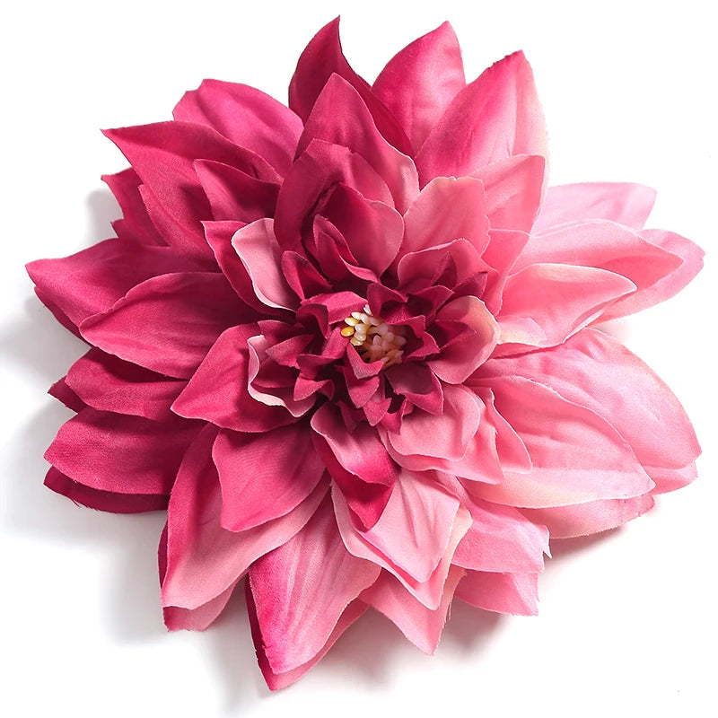 artificial dahlia & chrysanthemum flower heads, 5/10pcs, 15cm, silk diy home decor, bridal bouquet accessories, party, anniversary, indoor decoration
