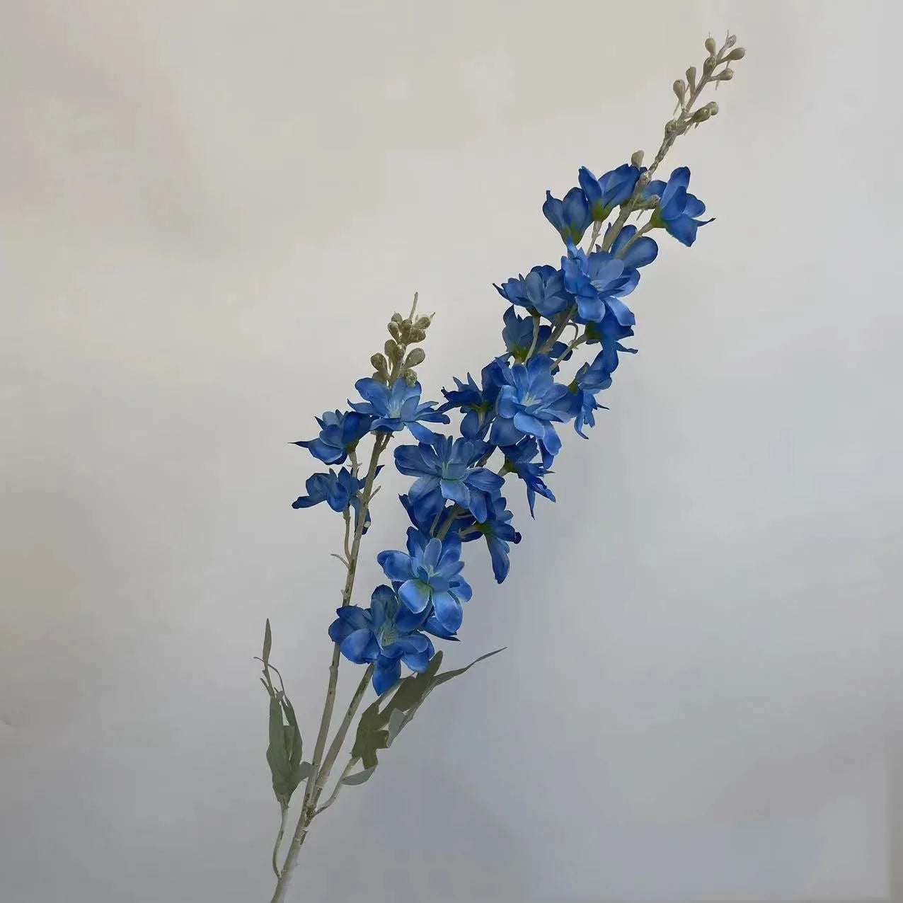 artificial flowers blue delphinium long stem larkspur for wedding centrepieces arrangements, silk flower branch for vase, home decor, party decorations