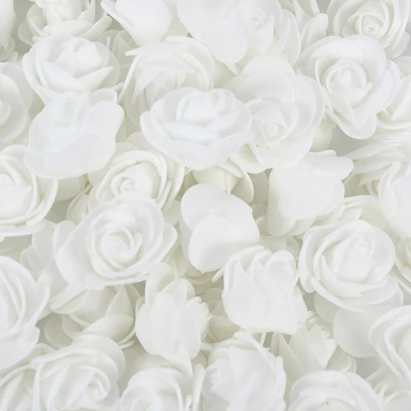 artificial foam rose flowers, 100/300pcs 3cm, diy craft supplies for wedding, valentine's day, bridal shower, home decor, indoor floral arrangements