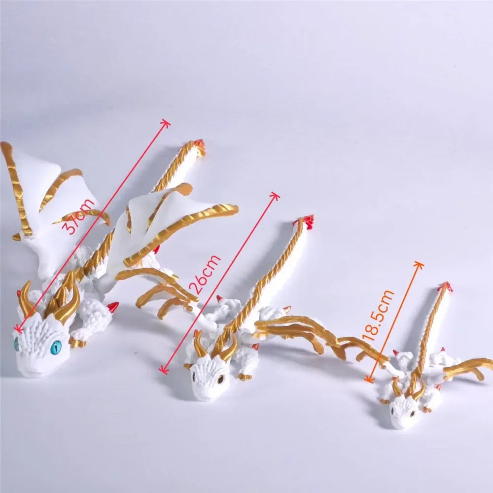 crystal dragon viper gift toy 3d printed movable flying dragon decor