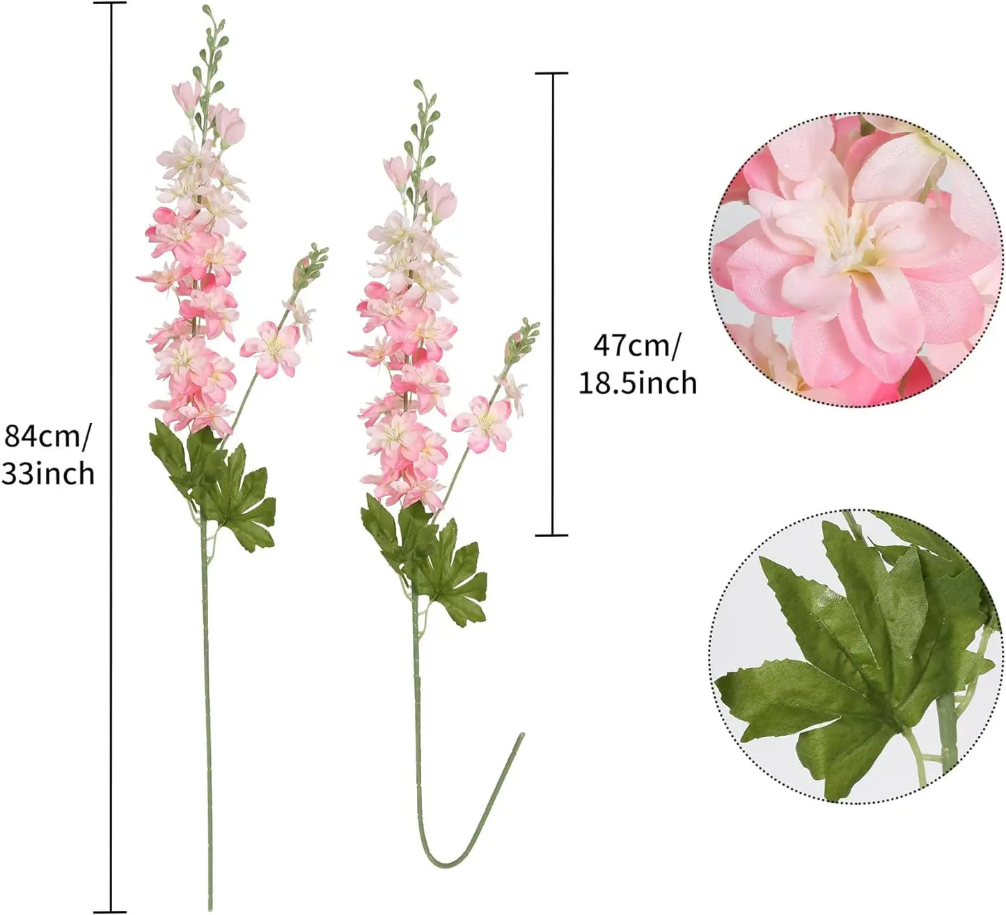 artificial flowers blue delphinium long stem larkspur for wedding centrepieces arrangements, silk flower branch for vase, home decor, party decorations