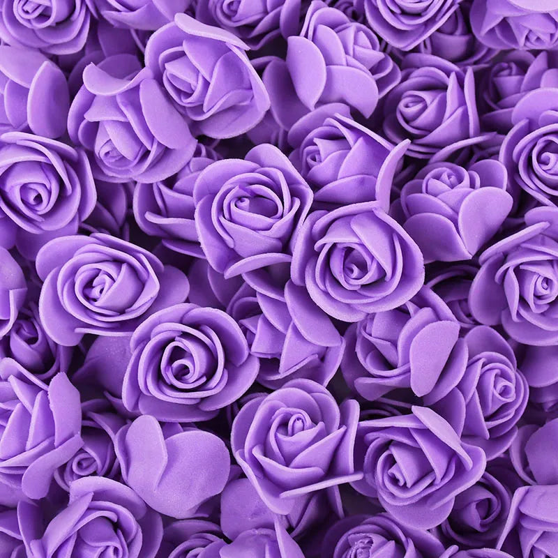 artificial foam rose flowers, 100/300pcs 3cm, diy craft supplies for wedding, valentine's day, bridal shower, home decor, indoor floral arrangements