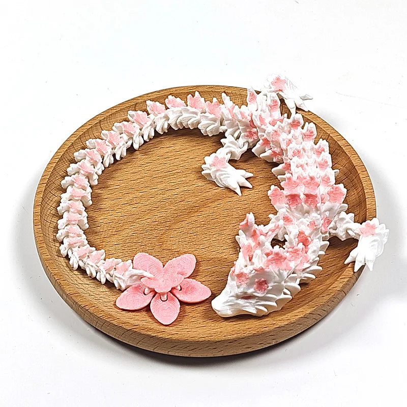 3d printed crystal dragon fidget toy cherry blossom decor birthday gift