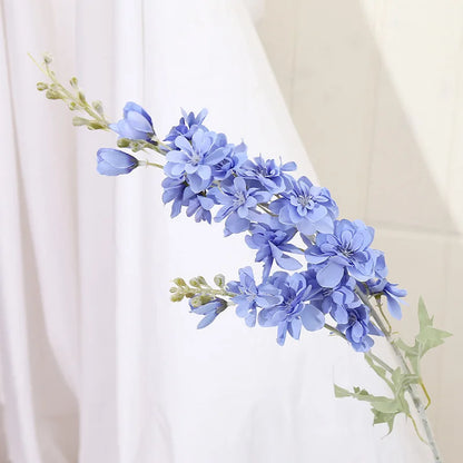 Artificial Flowers Blue Delphinium Long Stem Larkspur for Wedding Centrepieces Arrangements, Silk Flower Branch for Vase, Home Decor, Party Decorations