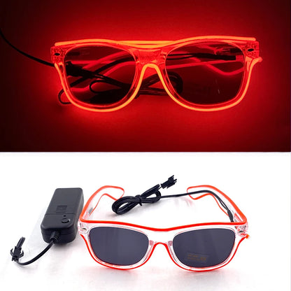 Funny Light Up Glasses Luminous LED Mosaic Glasses for Men and Women - Halloween Party Supplies, Glowing Neon Gafas for Festive Celebrations