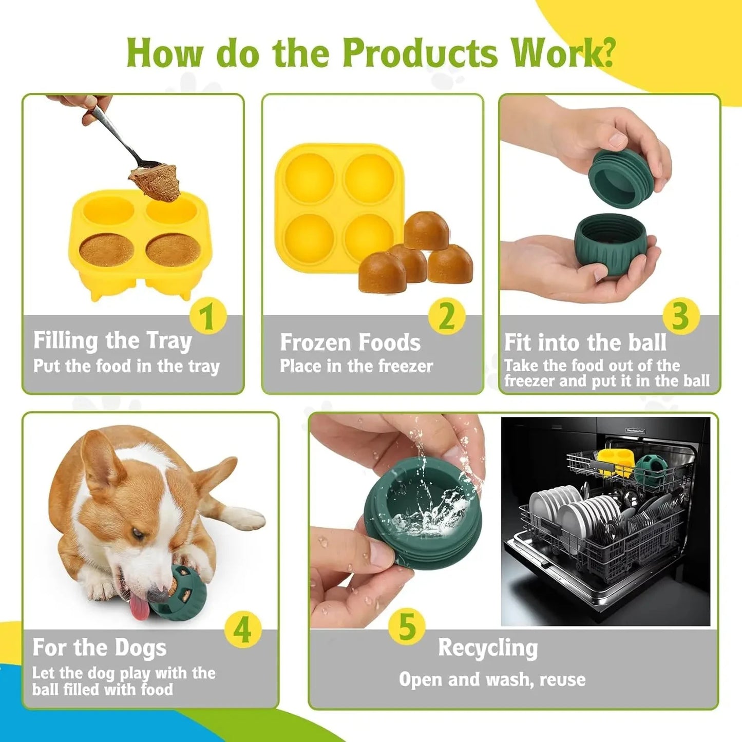 durable interactive dog treat dispenser toy, treat-fillable chew ball for dogs, easy-clean puzzle toy, stimulates minds, non-electrical indoor fun, promotes dental health