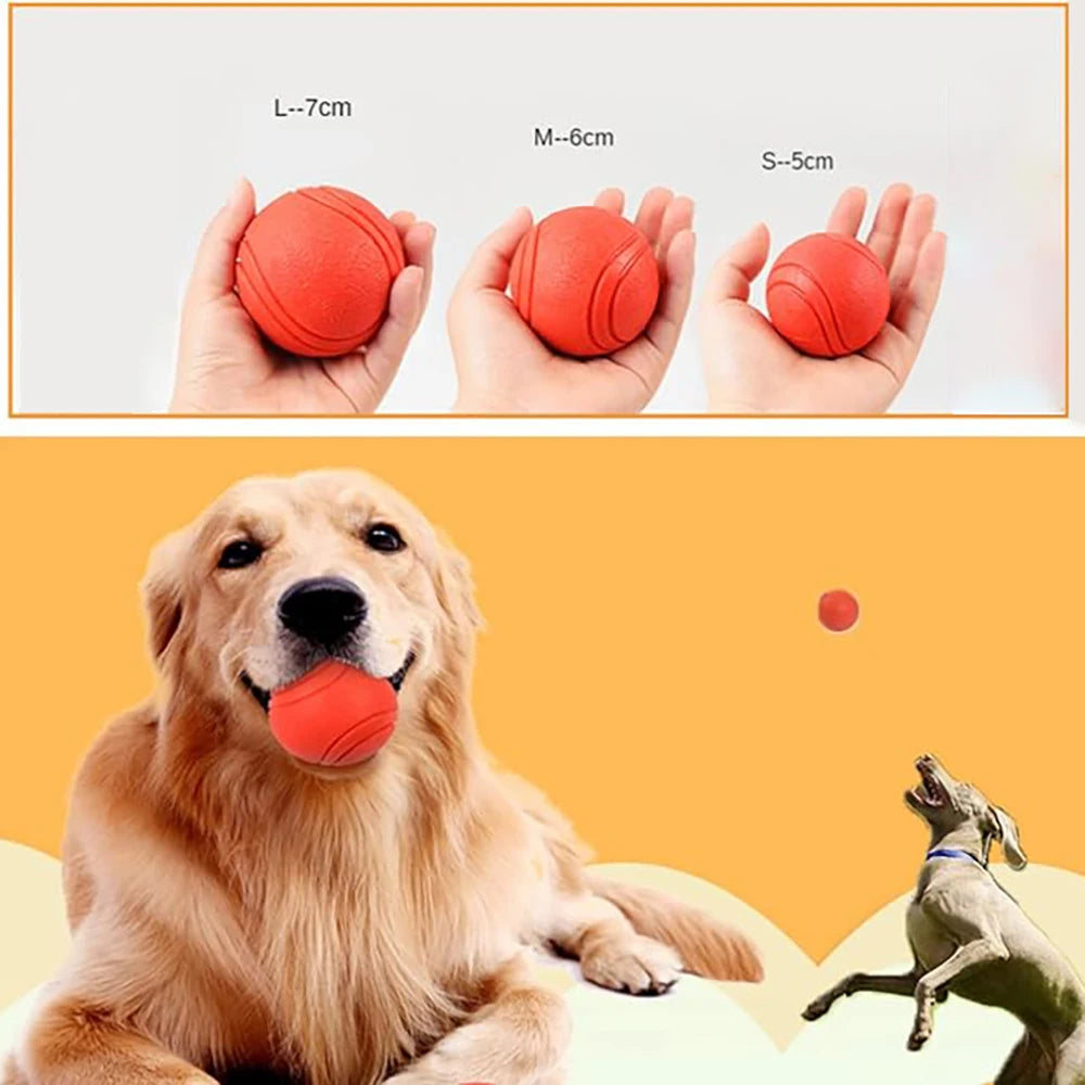 eco-friendly rubber dog chew ball - non-toxic, high bounce, tooth cleaning, bite-resistant, ideal for dogs of all ages, fetch & training, indoor/outdoor fun