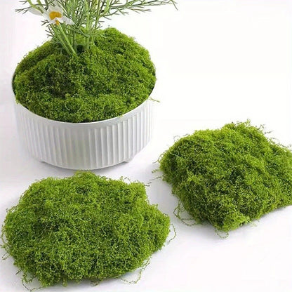 Artificial Green Moss for DIY Crafts | Faux Silk Moss for Home Decor, Garden Landscaping, Outdoor Displays | Realistic Grass Look for Creative Projects | Single Piece