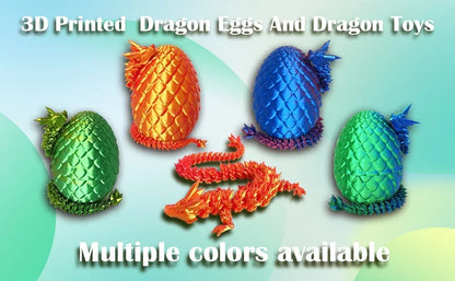 3D Printed Dragon Egg Gift Set Crystal Collectible Statue Home Decor