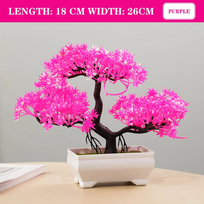 Artificial Bonsai Plant Decoration for Home and Office | Lifelike Potted Display for Garden, Desktop, Shower Events & Exhibitions | Indoor Outdoor Faux Floral Ornament