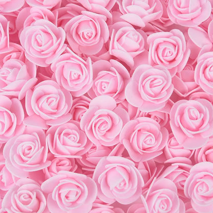 Artificial Foam Rose Flowers, 100/300Pcs 3cm, DIY Craft Supplies for Wedding, Valentine's Day, Bridal Shower, Home Decor, Indoor Floral Arrangements