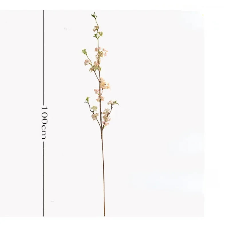 artistic white artificial flower branch 100cm | silk texture | home & event decor | ideal for weddings, anniversaries & indoor decoration