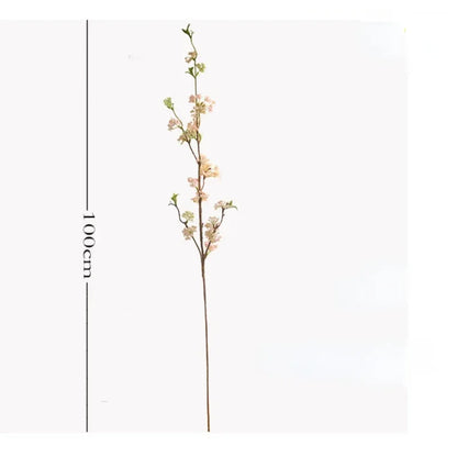 Artistic White Artificial Flower Branch 100cm | Silk Texture | Home & Event Decor | Ideal for Weddings, Anniversaries & Indoor Decoration