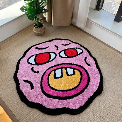 B0C4X34P2K LAKEA Cherry Bomb Rug Pink Handmade Tufted Carpet Room Decor
