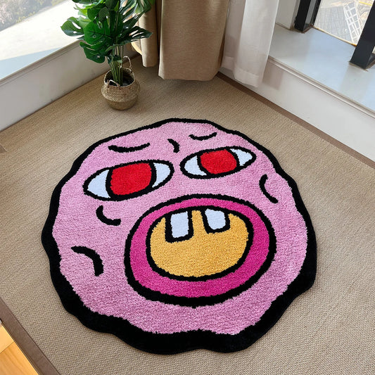 B0C4X34P2K LAKEA Cherry Bomb Rug Pink Handmade Tufted Carpet Room Decor