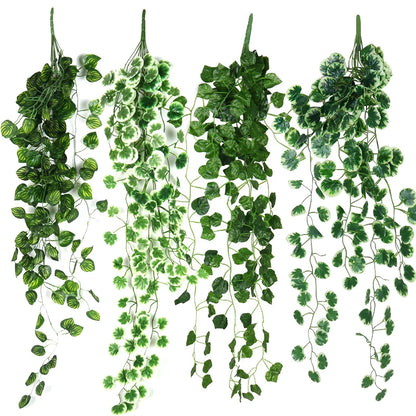 90cm Artificial Ivy Vine Garland, Green Leaf Creeper for Wall Hanging, Home Garden Decor, Wedding Party Display, Outdoor Plastic Plant, 1pc