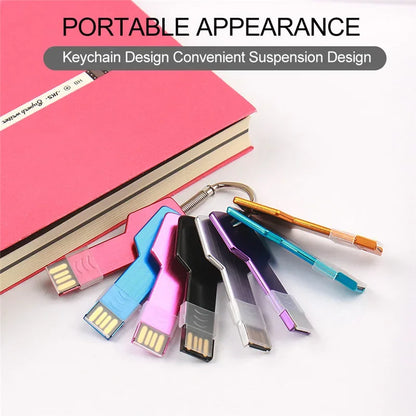USB 2.0 Key Shape Flash Drive, Waterproof Metal Pen Drive, 4GB-64GB Memory Stick, Portable Data Storage for Business and Personal Use