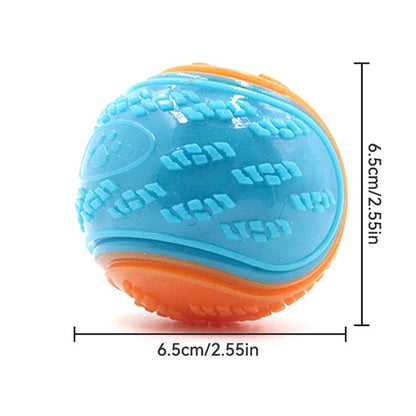 Dog Chew Ball Toy TPR Material for Aggressive Chewers, Cooling & Squeaky, Interactive Teeth Cleaning, Summer Pet Exercise Play, Suitable for All Sizes, Safe Fun
