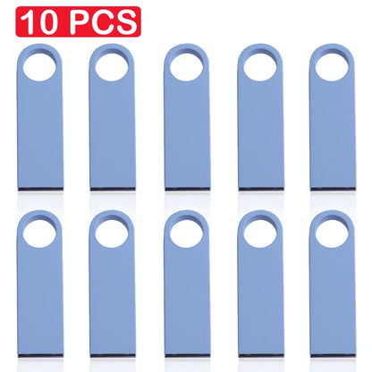 10 PCS LOT Mini Metal USB Flash Drive 128GB Creative Business Gift Memory Stick 64GB Real Capacity Pen Drive 32GB Golden U Disk