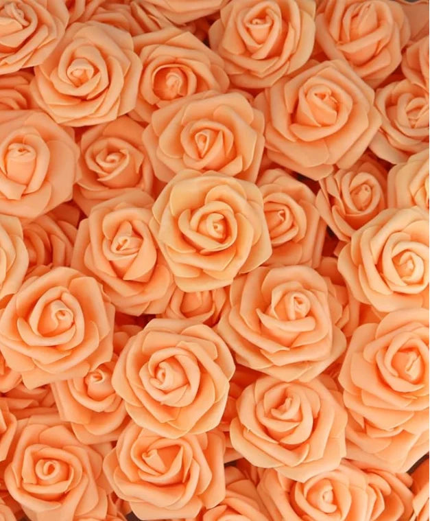 artificial soft foam rose heads - pe material blooms for wedding, party, home decor, diy crafts, floral arrangements, baby showers, indoor use, white & pink petals