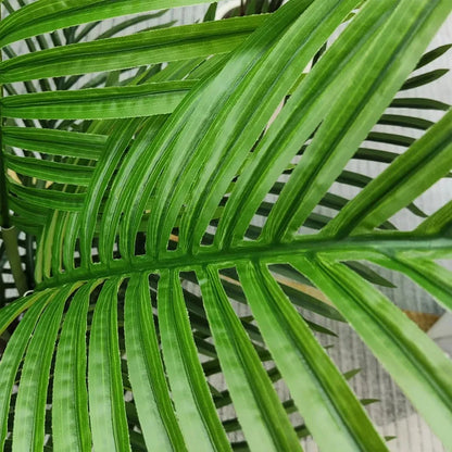 Artificial Palm Tree 90/120cm, Plastic 9-Leaf Tropical Plant for Indoor Floor, Garden, Exhibition Display, Home Bonsai Decoration, Realistic Scattered Tail Design